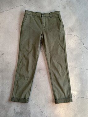CURRENT ELLIOTT OlIve Cigarette Roll Up Ankle Pants Size 25